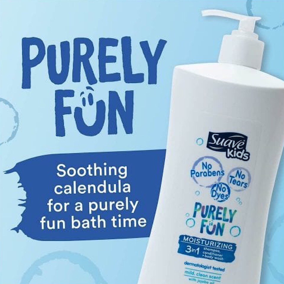 Sữa Tắm 3 In 1 Suave Kids Purely Fun Moisturizing